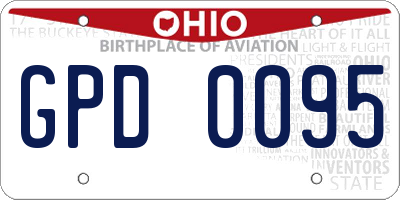 OH license plate GPD0095