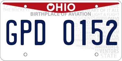 OH license plate GPD0152