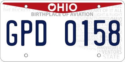 OH license plate GPD0158