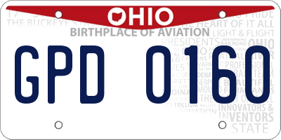 OH license plate GPD0160