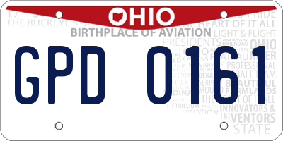 OH license plate GPD0161