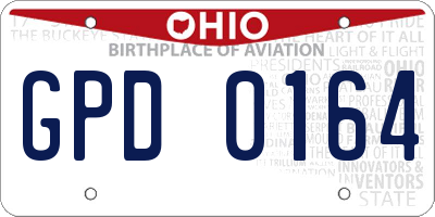 OH license plate GPD0164