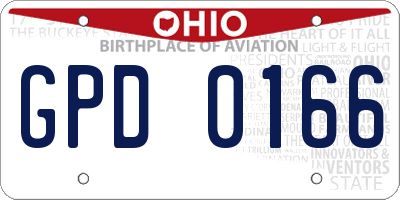 OH license plate GPD0166