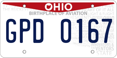 OH license plate GPD0167