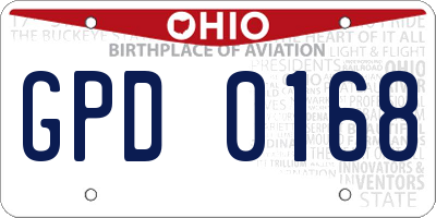 OH license plate GPD0168