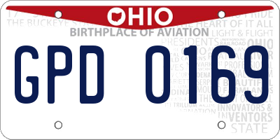 OH license plate GPD0169