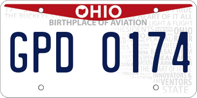 OH license plate GPD0174