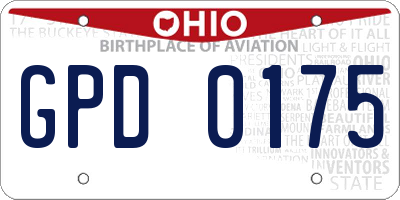 OH license plate GPD0175