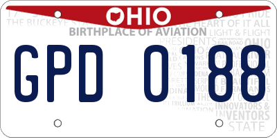 OH license plate GPD0188