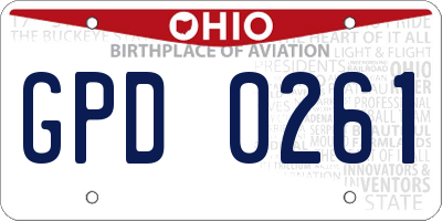 OH license plate GPD0261