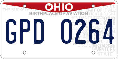 OH license plate GPD0264