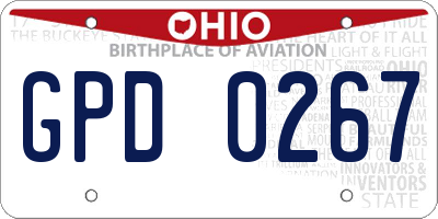 OH license plate GPD0267