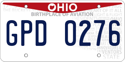 OH license plate GPD0276