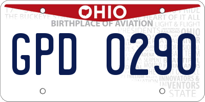 OH license plate GPD0290
