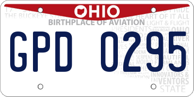OH license plate GPD0295