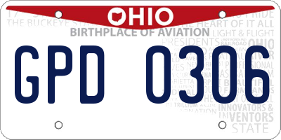 OH license plate GPD0306