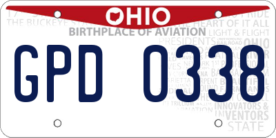 OH license plate GPD0338