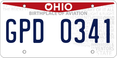 OH license plate GPD0341
