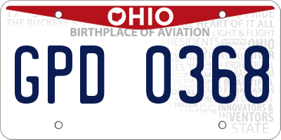 OH license plate GPD0368
