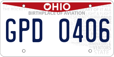 OH license plate GPD0406