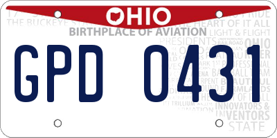 OH license plate GPD0431