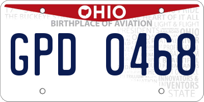 OH license plate GPD0468