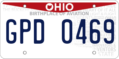 OH license plate GPD0469