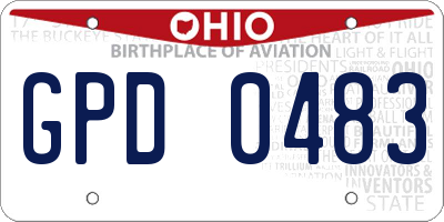 OH license plate GPD0483