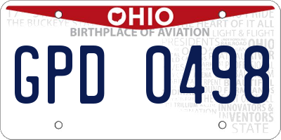 OH license plate GPD0498