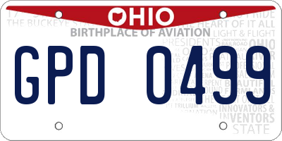 OH license plate GPD0499