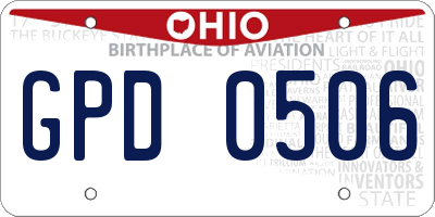 OH license plate GPD0506