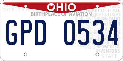 OH license plate GPD0534
