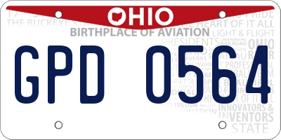 OH license plate GPD0564