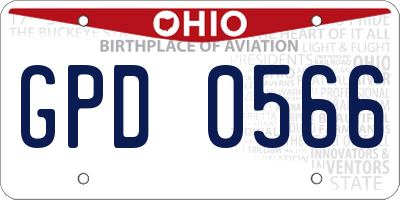 OH license plate GPD0566