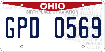 OH license plate GPD0569