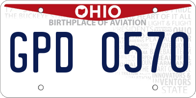 OH license plate GPD0570
