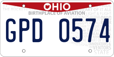 OH license plate GPD0574