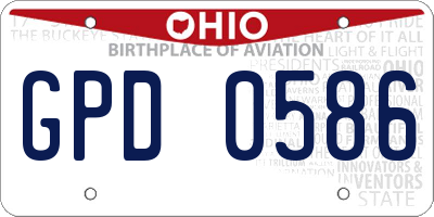 OH license plate GPD0586