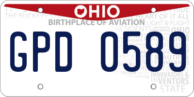 OH license plate GPD0589