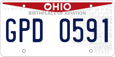 OH license plate GPD0591