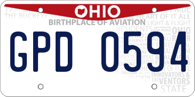 OH license plate GPD0594