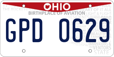 OH license plate GPD0629