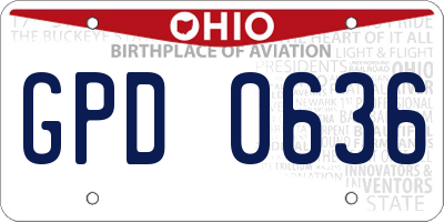OH license plate GPD0636
