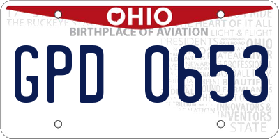 OH license plate GPD0653
