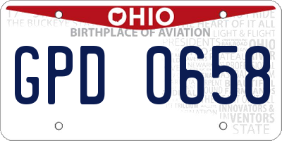 OH license plate GPD0658