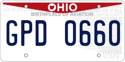 OH license plate GPD0660