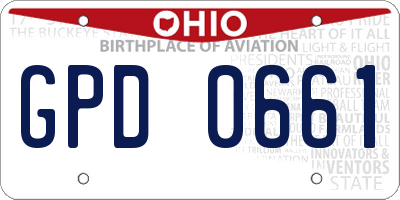 OH license plate GPD0661