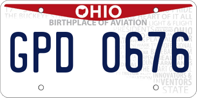 OH license plate GPD0676