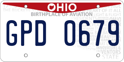 OH license plate GPD0679