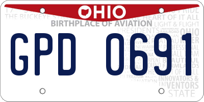 OH license plate GPD0691